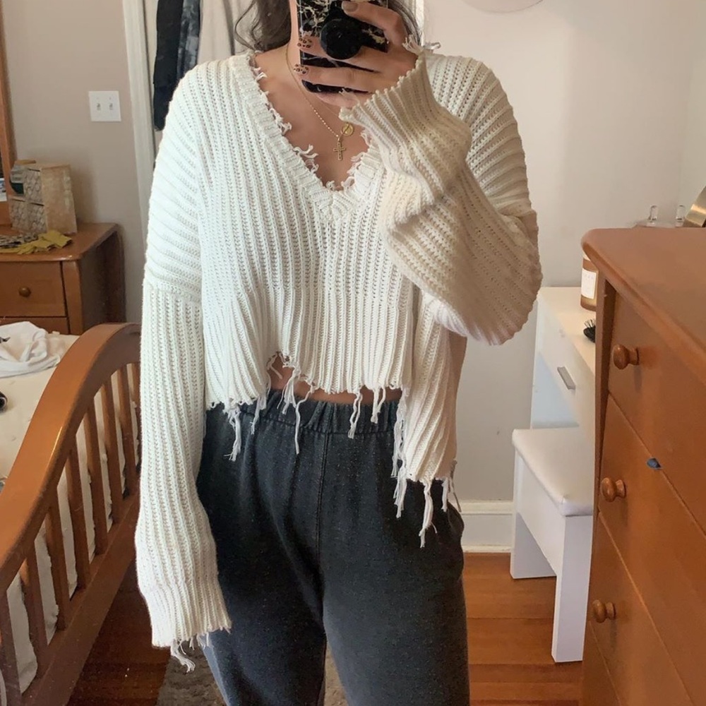 Vici dolls distressed sweater